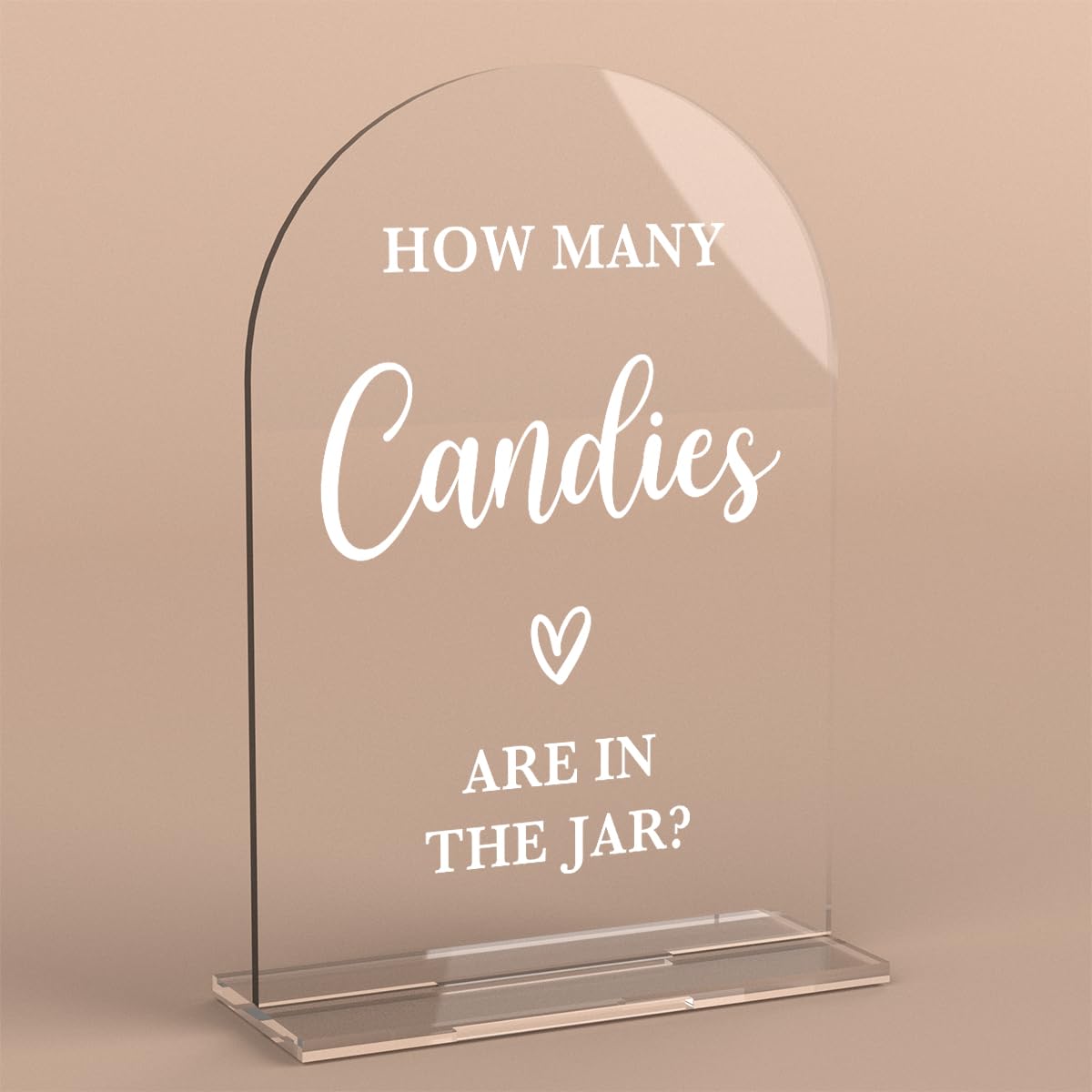 Photo 1 of Baby in Bloom Shower Decorations, Baby Shower Sign, Newborn Gifts, Candies Game Signs, Modern Calligraphy Arched Acrylic Table Top Signs With Stand for Birthday Party Decorations (Clear)