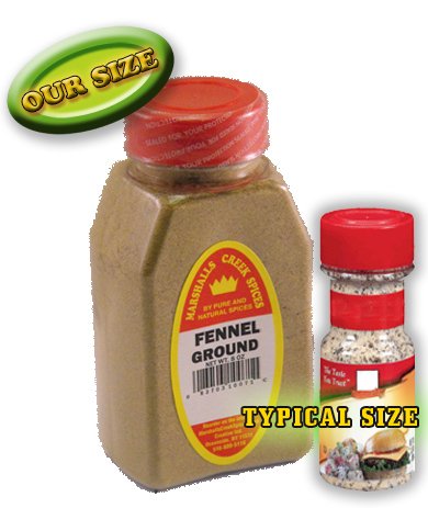 Marshalls creek spices fennel seed ground seasoning, 10 ounce