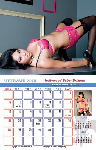 !Best Hollywood Babes TV 2010 Girls in Swimsuit and Lingerie Wall Calendar Autographed by Brianna Nicole KINDLE