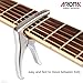 Aroma Guitar Capo AC2 for Acoustic Guitar and Electric Guitar with Bridge Pins Puller Easy Quick Change Made by Premium Grade Zinc Alloy Luxury Finish