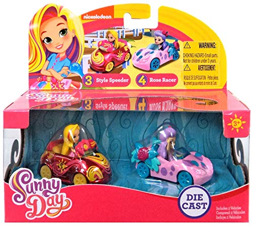 Nickelodeon Sunny Day - Sunny Style Speedster and Blair Rose Racer Die Cast Vehicle and Figure - Styled Directly from The Show