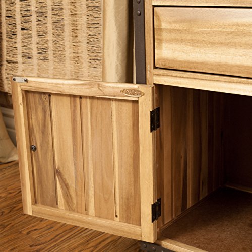 Best Selling Elijah Acacia Wood Storage Hutch