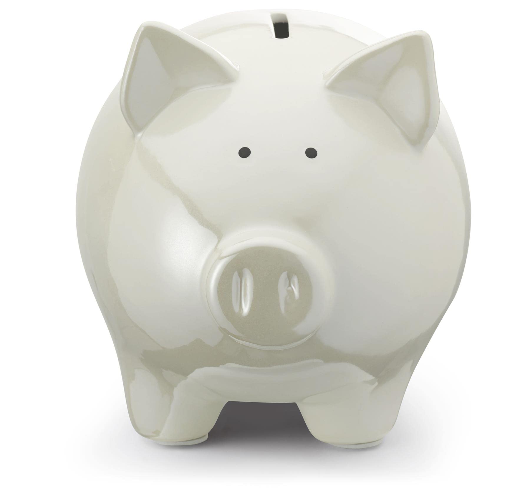 Mousehouse Gifts - White Small Pig-Themed Piggy Bank for Children, Money Box for Kids, Ages 3+