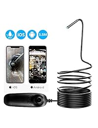 Endoscopio inalámbrico, Krbp Borescopio compatible con iPhone, Android Smartphone, WiFi 0.315 in 1080P HD cámara de inspección, 2 MP endoscopio cámara para inspección de motor, motor y vehículo (11,5 pies)