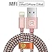【Apple MFI Certified】Apple iPhone Charger Lightning Cable,TORRAS 3.3Ft Braided Fast Apple iPhone Charging Cable USB Syncing Charging Cord for iPhone 7 6 6s plus,iPad Air Mini,iPod Nano -Rose Gold