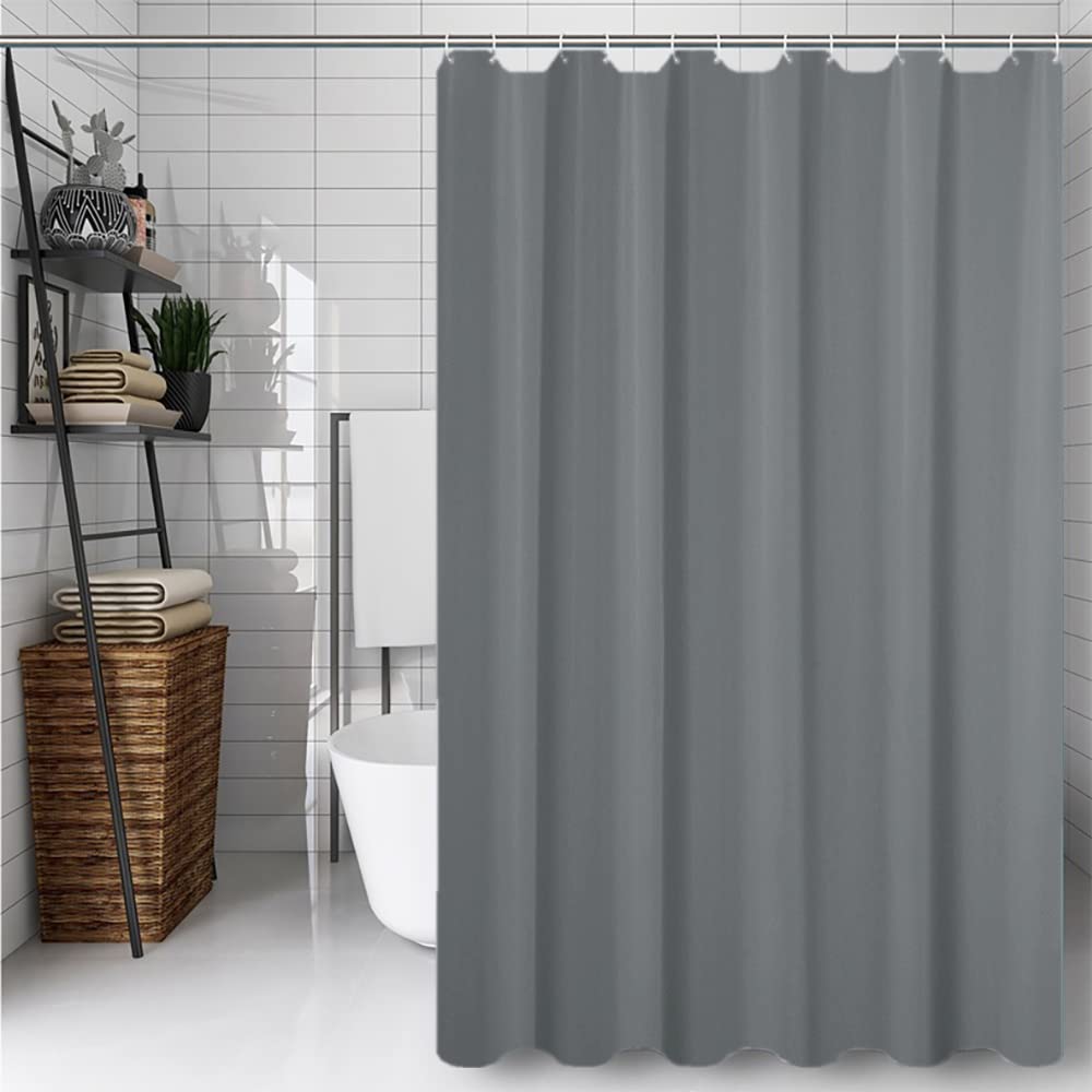 CXTAI Grey Shower Curtain, Mould Proof and Mildew Resistant Washable Polyester Bathroom Curtains w/12pcs Hooks (71x71inch,180x180cm)