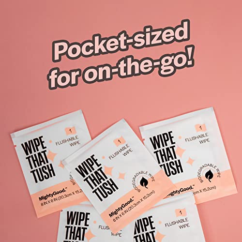 MightyGood. Wipe That Tush OnTheGo Flushable Wet Wipes 1 Pack, 30