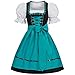 Gaudi-leathers Women's Set-3 Dirndl Pieces Embroidery Froschmaul Black/Blue 38