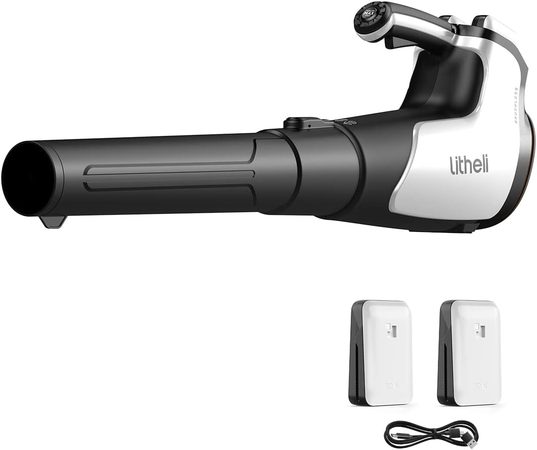 Litheli U20 Series 2x20V Brushless Leaf Blower - 560CFM, Battery-Powered for Leaves, Dust, Snow, Debris，Includes 4.0Ah Portable Battery Image