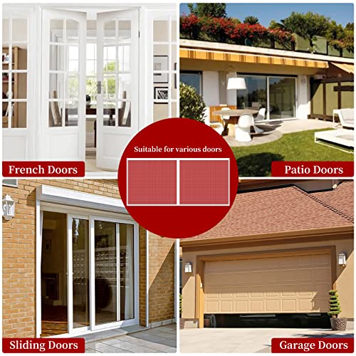 LIAMST Garage Screen Door (16.3* 7.15FT White) for Double Garage Doors