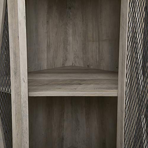 Home Source Stone Grey Corner Bar Unit with Builtin Wine Rack and Lower Pricepulse