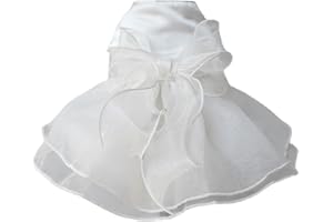 Dog Dress for Dog,Pet Cats Rabbit Bowknot Tutu Fancy Adorable Striped Mesh Dress Princess Petti Vest Doggie Dresses for Small