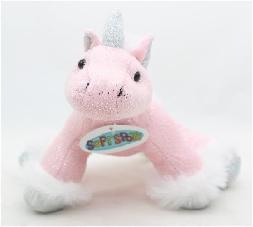 G Ganz Baby Girl Plush Musical Stuffed Animal Toy Soft Spots Unicorn - Pink