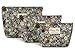 Micom Retro Floral Waterproof Travel Toiletry Cosmetic Bags Set for Women,girls