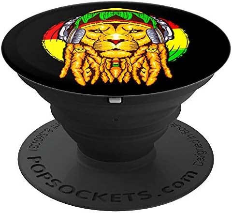 Rasta Lion Rastafarian Leo Pop Socket - PopSockets Grip and Stand for Phones and Tablets