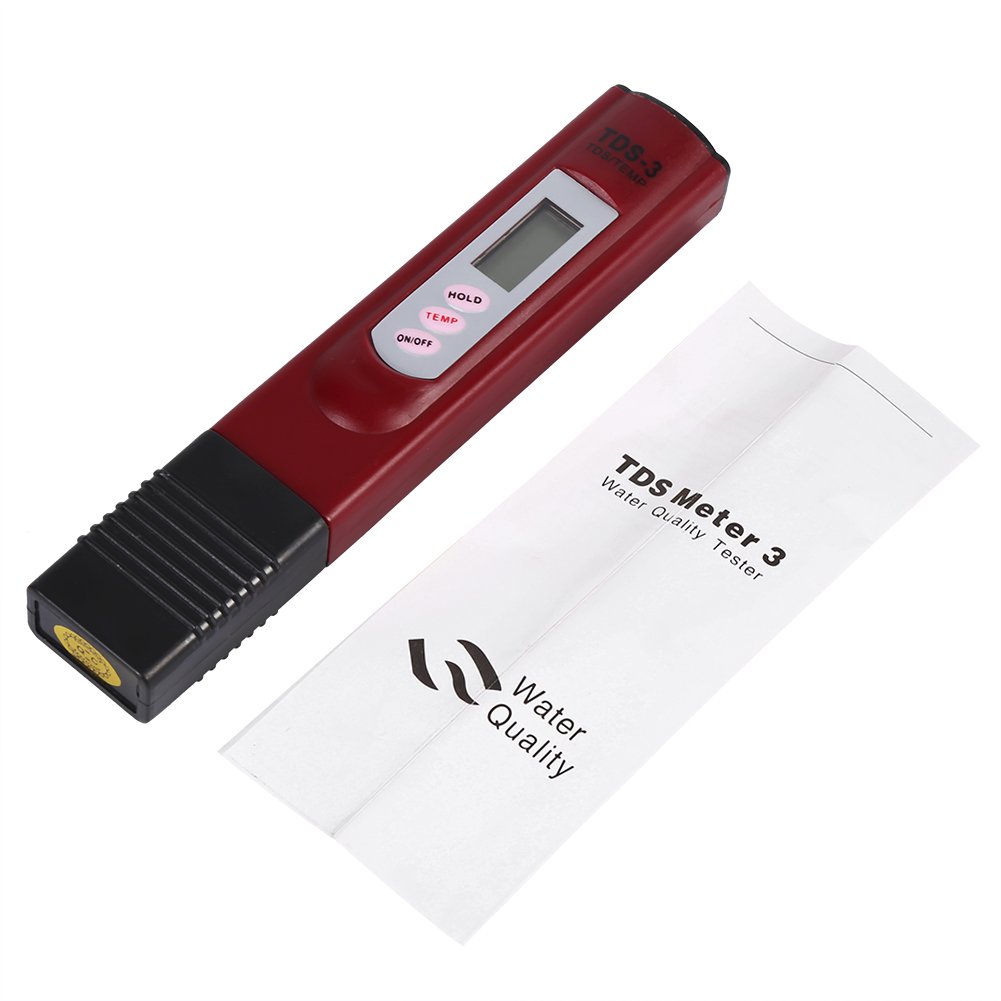 Water Quality Tester Purity Filter TDS Meter Tester For Household Drinking Water, Swimming Pools, Aquariums, Hydroponics and more Yellow(Red)