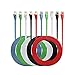 Cat7 Ethernet Cable 10FT 5 Pack, ShineKee 10 Gigabit 600Mhz Multi Color Intelart Cat-7 Flat RJ45 Computer Internet LAN Network Ethernet Patch Cable Cord