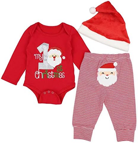 ViWorld Baby Christmas Clothes Newborn Baby Girls Boys My 1st Christmas Bodysuit Xmas Rompers Santa Claus Pants
