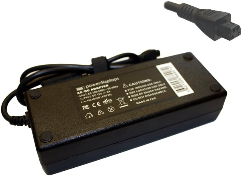 Power4Laptops AC Adapter Laptop Charger Power Supply Compatible with Toshiba Qosmio G35-AV600, Toshiba Qosmio G35-AV650, Toshiba Qosmio G35-AV660, Toshiba Qosmio G40, Toshiba Qosmio G40/95C