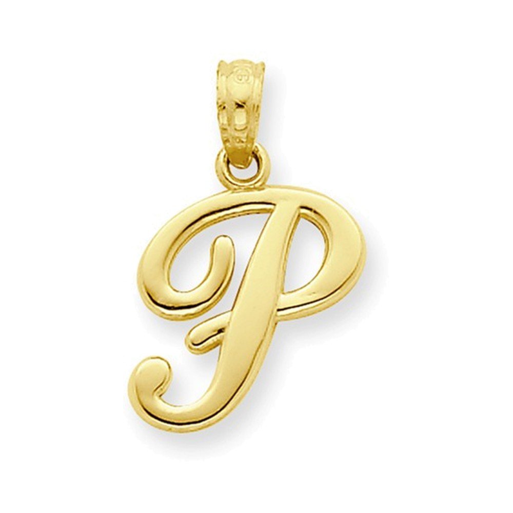 Necklaces 14k P Script Initial Pendant 
