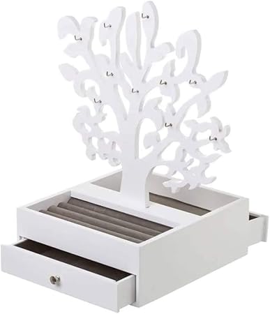 Bakaji - Joyero para mujer con diseño de árbol de la vida, caja para joyas de madera