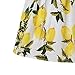 Taydey Cherry Print Retro Skirt for Women Knee Length Size S yellow lemon