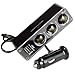 SODIAL(R) 3 WAY MULTI SOCKET CAR CIGARETTE LIGHTER SPLITTER USB PLUG CHARGER DC 12V/24V Triple ADAPTER With USB Port