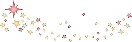 Stencil Stella Di Natale.Stelle Stencil Border Riutilizzabile Stencil Per Pittura Murale Migliore Qualita Stella Di Natale Stencil Ideas Utilizzo Su Pareti Tessuti Vetro Legno Terracotta E Molto Altro Ancora Xs Amazon It Casa