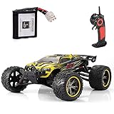 GPTOYS S912 Remote Control Truck Off-Road 1:12 Scale 2.4 GHz 2WD – Yellow (3rd Version)