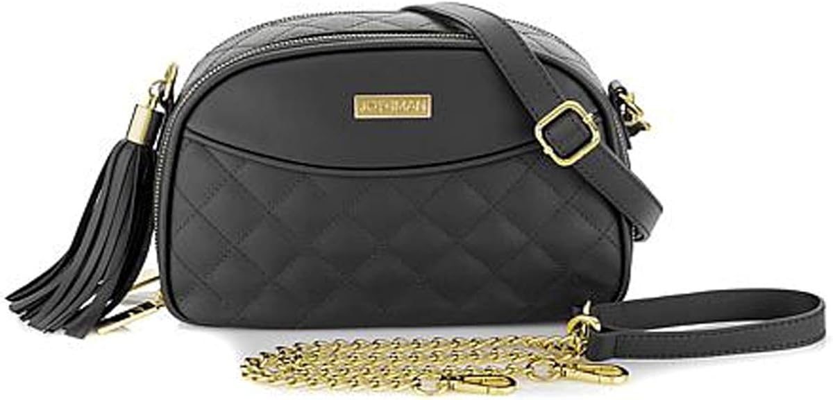 Joy & Iman, Diamond Quilted Genuine Leather Crossbody Bag with RFID