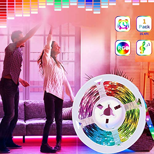 Binval LED Strip Lights 10M/32.8ft with Bluetooth Music Sync Control Experience, Color Changing Led Strip SMD5050 for TV, Bedroom, Bar, Party & Home Decoration