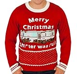 Christmas Vacation 'Sh!*ter was Full!' Holiday Sweater in Red By Festified