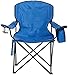 Amazon Basics Folding Padded Outdoor Camping Chair with Carrying Bag - 34 x 20 x 36 inches, Blue