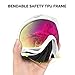 OutdoorMaster OTG Ski Goggles - Over Glasses Ski/Snowboard Goggles for Men, Women & Youth - 100% UV Protection (White Frame + VLT 13.5% Pink Lens with Full REVO Pink)