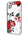 Galaxy A7 2017 Case,Samsung Galaxy A7 2017 Case with Flower,LUOLNH Slim Shockproof Clear Floral Pattern Soft Flexible TPU Back Cover for Samsung Galaxy A7 2017 (Red)