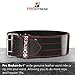 ProFitness Dark Leather Workout Belt (4 Inches Wide) – Proper Weightlifting Form – Lower Back and Lumbar Support for Cross Training Exercises, Powerlifting Workouts, Deadlifts (Black/Red, Medium)
