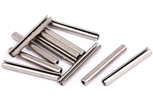 Aexit 2.3x18mm 304 Clamps Stainless Steel Split Spring Roll Dowel Pins Strap Clamps Fasteners 10Pcs