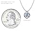 Kigmay Jewelry 925 Sterling Silver 2 Carat Round Cut Clear Cubic Zirconia CZ Glistering 2 Prong Solitaire Pendant Necklace for Women 18