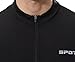 Spotti Men's Cycling Bike Jersey Short Sleeve with 3 Rear Pockets- Moisture Wicking, Breathable, Quick Dry Biking Shirt Black