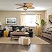 Honeywell Ceiling Fans Palm Valley, 52 Inch Tropical Indoor Outdoor Ceiling Fan with Light, Pull Chain, Three Mounting Options, 5 Palm Leaf Blades, Reversible Motor - 50507-01 (Bronze)