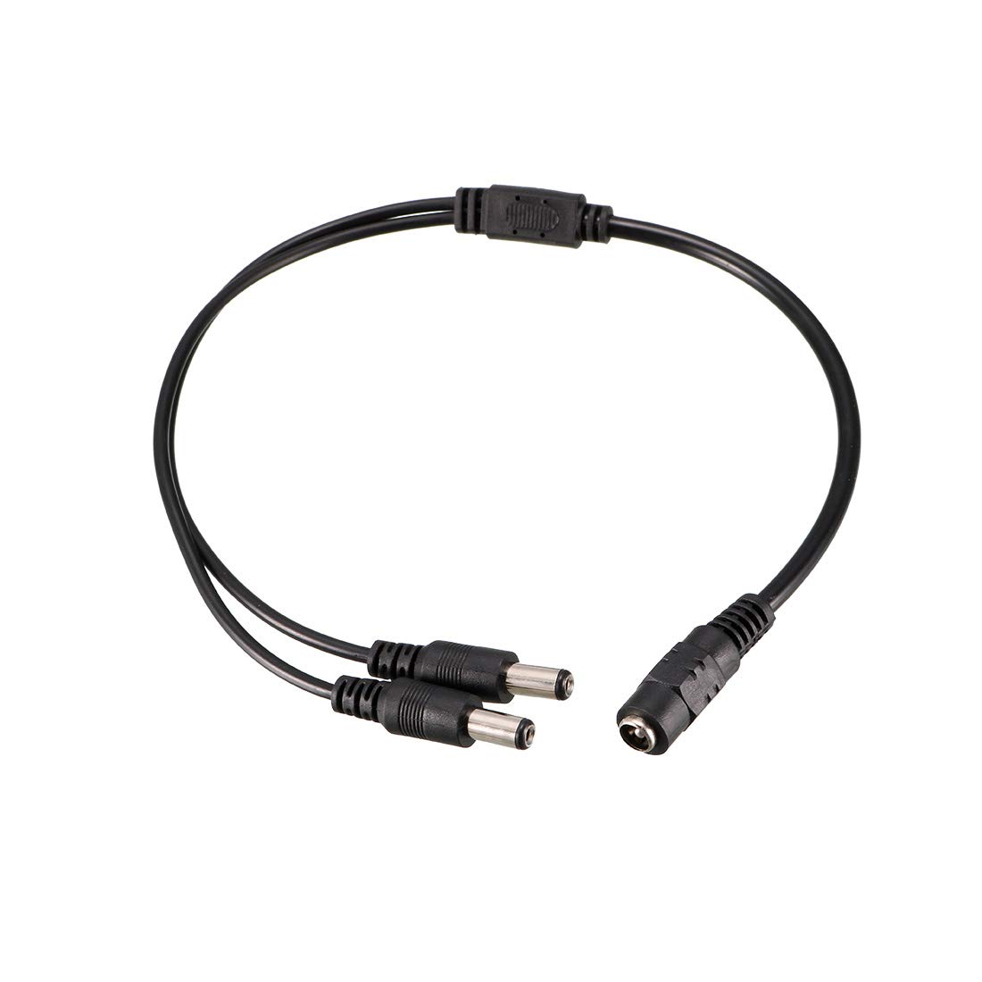 sourcing map 1 Female to 2 Male 5.5mm x 2.1mm DC Power Splitter Cable for CCTV Cameras