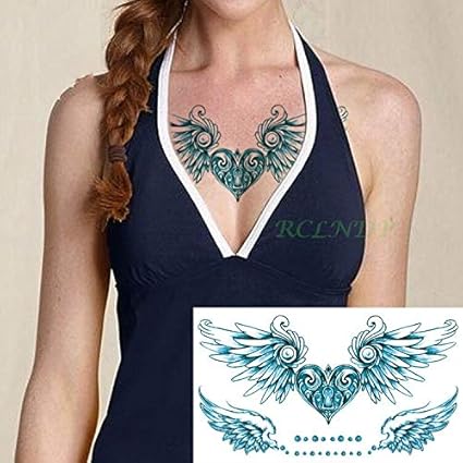 Tzxdbh Autocollant De Tatouage Imperméable Coeur Avec Des