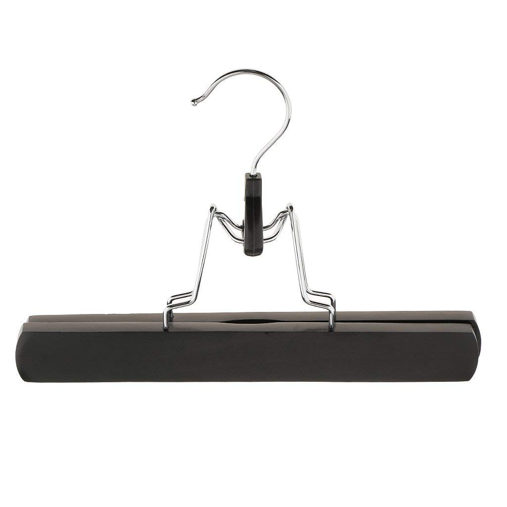 Wooden Wig Hangers 5 Pack Non Slip Wood Pants Skirt Hangers Wood Jeans/Slack Hanger with 360° Swivel Hook