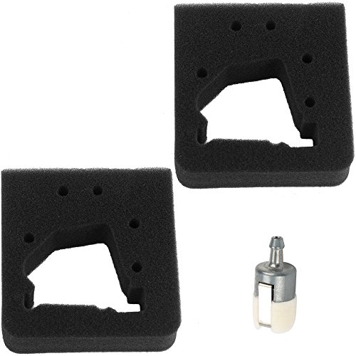 Harbot 17211-ZM3-800 GX22 Pack of 2 Air Filter with Fuel Filter for Honda GX31 GX 22 GX 31 Engine FG100 Tiller Cultivator