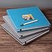 Self Adhesive Photo Album HoneyTolly Magnetic Scrapbook Album Length 11 x Width 10.6 (Inches) 40 Pages Linen Hardcover DIY Memory Anniversary Book with A Metallic Pen and DIY Accessories Kits (Blue)