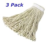 A World Of Deals Commercial Cut-end Cotton Mop, 12 oz, 3 Piece