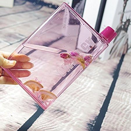 HUSKER® A5 Memo Notebook Size Ultra Slim Water Bottle 420 ml Pink (Set of 2)