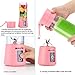 [Upgraded Version] USB Juicer Cup by BHUATO, Portable Juice Blender, Household Fruit Mixer - Six Blades in 3D, 380ml Fruit Mixing Machine for Superb Mixing (Pink)…