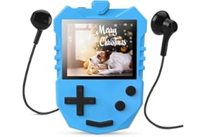 AGPTEK MP3 Player for Kids, Portable 8GB Music Player with Built-in Speaker, FM Radio, Voice Recorder, Expandable Up to 128GB, Blue, K1