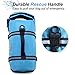 VIVAGLORY Rip Stop Dog Life Vest, Swimming Vest with Handle, Buoyancy for Doggy Puppy, Dog Life Jacket for Swimming & Boating, M, Blue